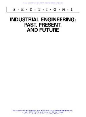 دانلود کتاب INDUSTRIAL ENGINEERING HANDBOOK. Past present future