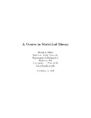 دانلود کتاب A Course in Statistical Theory