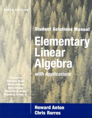 دانلود کتاب Elementary Linear Algebra with Applications, Student Solutions Manual