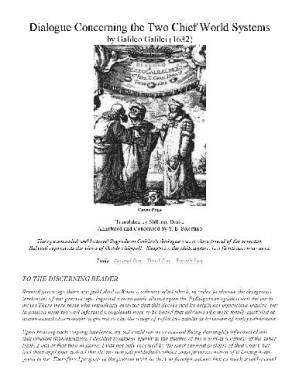 دانلود کتاب Dialogue Concerning the Two Chief World Systems (1632) – Translated by Drake – Abridged by S. E. Sciortino