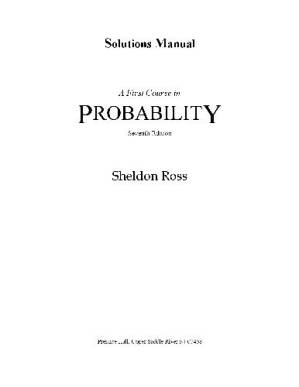 دانلود کتاب A First Course In Probability (Solution Manual)