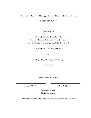 دانلود کتاب Acm – Physical Layer Design For A Spread Spectrum Wireless Lan