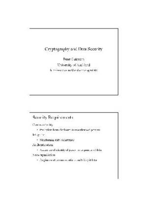دانلود کتاب Cryptography And Data Security
