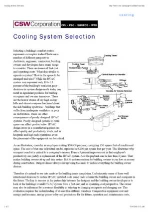 دانلود کتاب Cooling System Selection