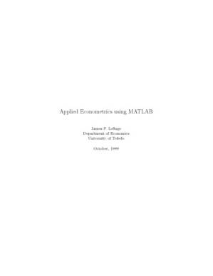 دانلود کتاب Applied Econometrics using MATLAB
