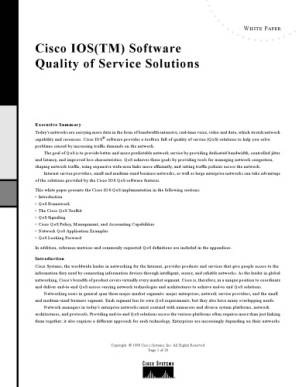دانلود کتاب Cisco IOS(TM) Software Quality of Service Solutions