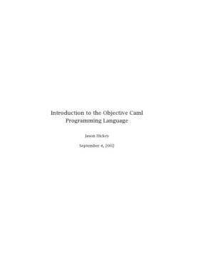 دانلود کتاب Introduction to the Objective Caml programming language