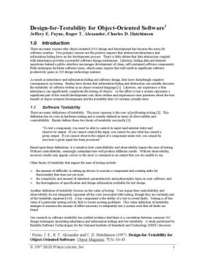 دانلود کتاب Design-for-testability for object-oriented software