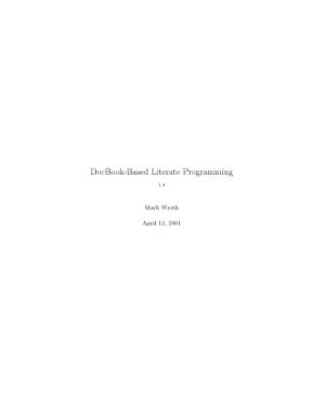 دانلود کتاب DocBook-based literate programming