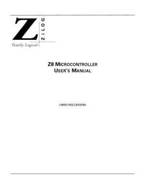 دانلود کتاب Z8 microcontroller user’s manual