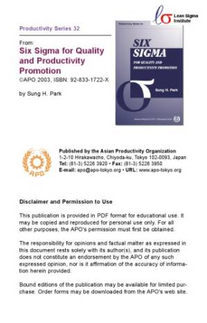 دانلود کتاب Six SIGMA for Quality and Productivity Promotion