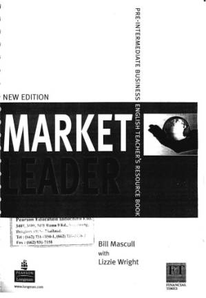 دانلود کتاب Market Leader: Pre-Intermediate Teacher’s Book