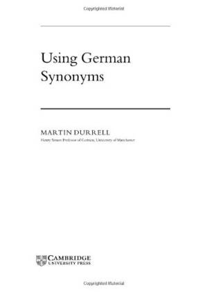 دانلود کتاب Using German Synonyms