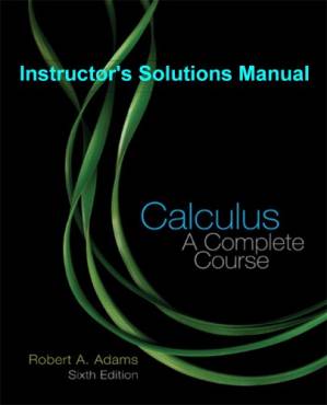 دانلود کتاب Calculus: A complete course, 6ed., Instructor’s solutions manual