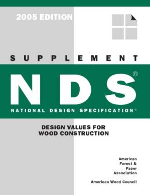 دانلود کتاب National Design Specification for Wood Construction Supplement: Design Values for Wood Construction