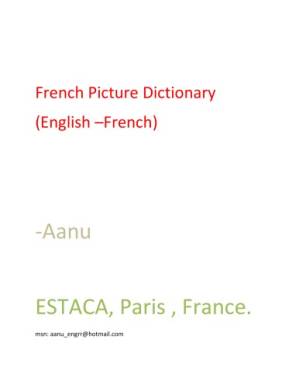 دانلود کتاب French Picture Dictionary (English –French)