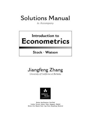 دانلود کتاب Introduction to Econometrics: Students Solutions Manual