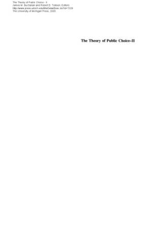 دانلود کتاب The Theory of Public Choice – II (v. 2)