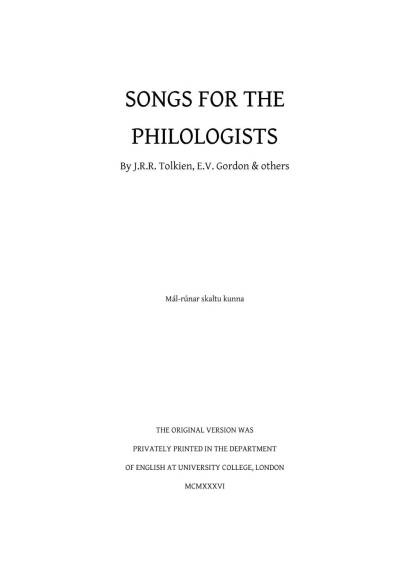 دانلود کتاب Songs for the Philologists