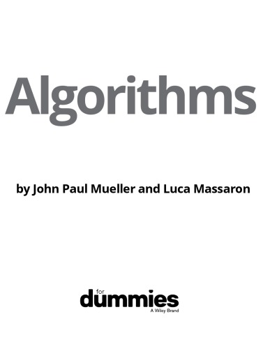 دانلود کتاب Algorithms for Dummies