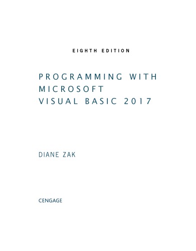 دانلود کتاب Programming with Microsoft Visual Basic 2017