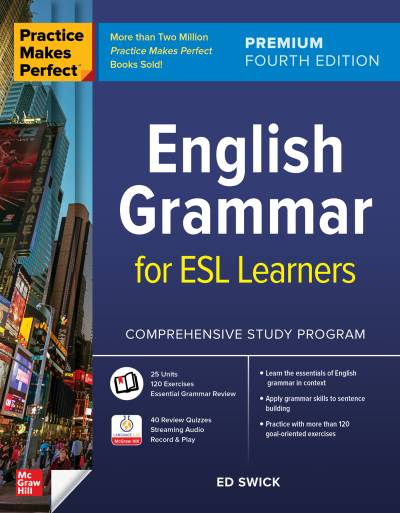 دانلود کتاب English Grammar for ESL Learners (Practice Makes Perfect), Premium 4th Edition