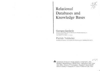 دانلود کتاب Relational Databases and Knowledge Bases