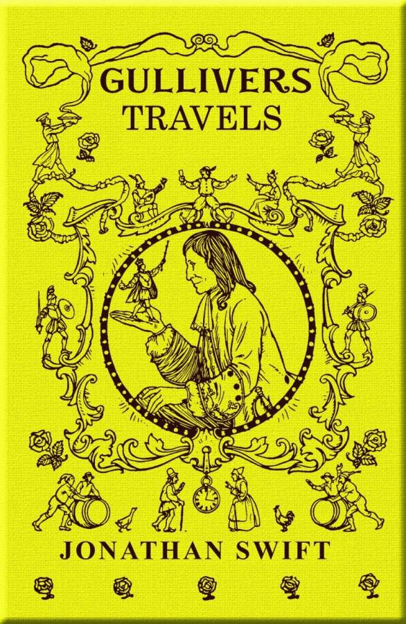 کتاب Gullivers Travels by Jonathan Swift جلد پارچه ای