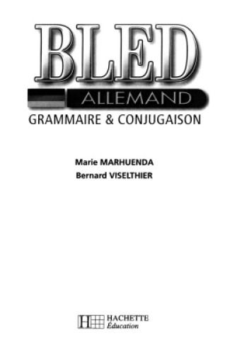 دانلود کتاب Bled allemand: grammaire et conjugaison