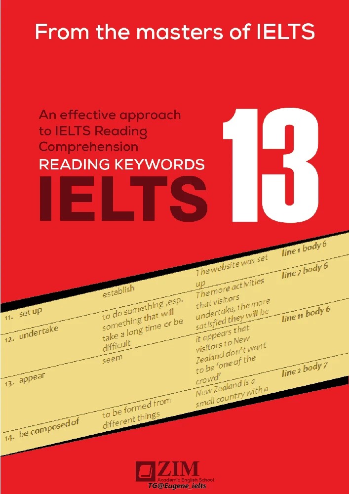 کتاب Reading Keywords for Cambridge IELTS 13 (کلمات کلیدی ریدینگ کمبریج آیلتس ۱۳) نسخه انگلیسی PDF