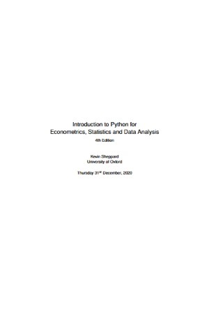 دانلود کتاب Introduction to Python for Econometrics, Statistics and Data Analysis اثر Kevin Sheppard