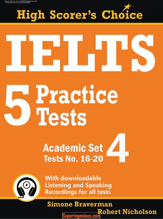 کتاب ielts 5 practice tests academic set 4 tests no 1620 | نسخه PDF