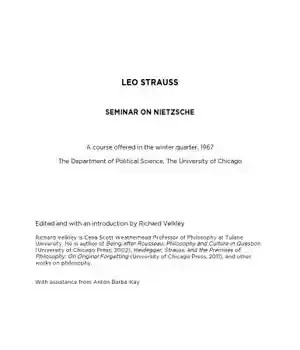 دانلود کتاب Seminar on Nietzsche