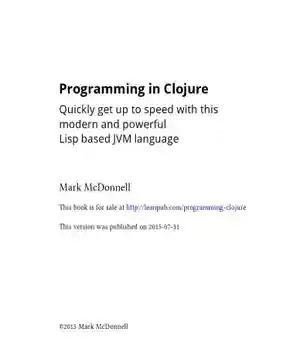 دانلود کتاب Programming in Clojure