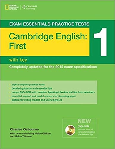 کتاب اگزم اسنشیالز پرکتیس تستز فرست Exam Essentials Practice Tests First (FCE) 1+DVD