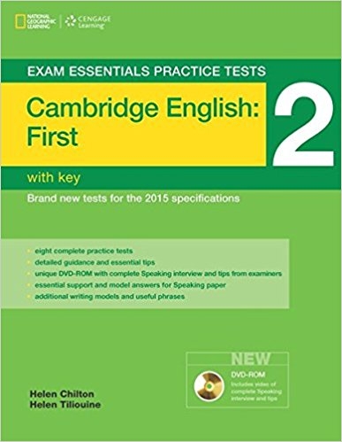 کتاب اگزم اسنشیالز پرکتیس تستز فرست Exam Essentials Practice Tests First (FCE) 2+DVD