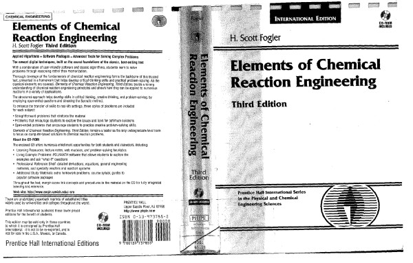 کتاب الکترونیکی Elements of Chemical Reaction Engineering Fogler