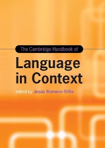 دانلود کتاب The Cambridge Handbook of Language in Context