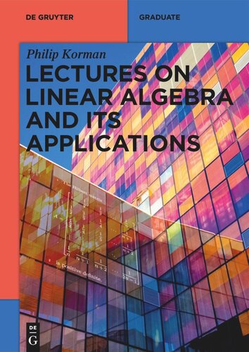 دانلود کتاب Lectures on Linear Algebra and its Applications
