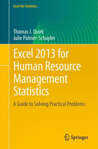 دانلود کتاب فارسی Excel 2013 for Human Resource Management Statistics: A Guide to Solving Practical Problem
