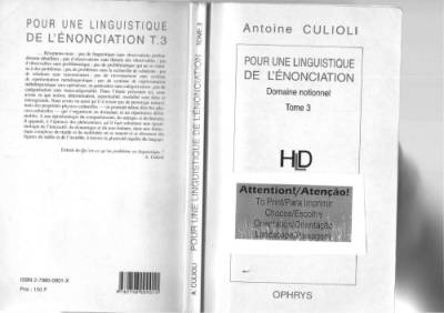 دانلود کتاب Pour une Linguistique de l’Énonciation – domaine notionnel