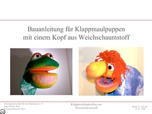 دانلود کتاب Klappmaulpuppenbau aus Weichschaumstoff