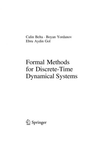 دانلود کتاب Formal Methods for Discrete-Time Dynamical Systems