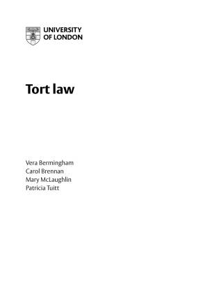 دانلود کتاب Tort law