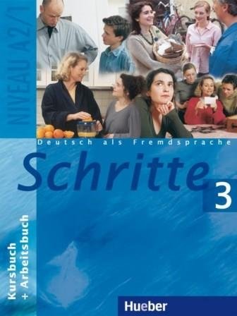 کتاب شریته آلمانی Deutsch als fremdsprache Schritte 3 NIVEAU A 2/1 Kursbuch + Arbeitsbuch