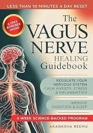 دانلود نسخه کامل کتاب زبان اصلی The Vagus Nerve Healing Guidebook: 4 Week Program to Regulate Your Nervous System – Calm Inflammation, Anxiety & Stress, Improve Digestion & Sleep with Simple, Science Backed Exercises for Daily Life