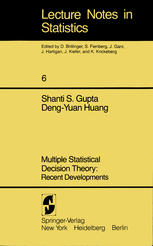 دانلود کتاب Multiple Statistical Decision Theory: Recent Developments