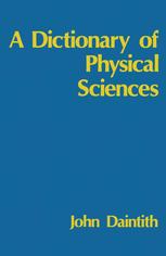 دانلود کتاب A Dictionary of Physical Sciences
