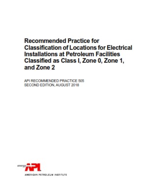 دانلود کتاب API RP 505 Recommended Practice for Classification of Locations Electrical Installations at Petroleum Facilities Classified as Class I, Zone 0, 1, and 2