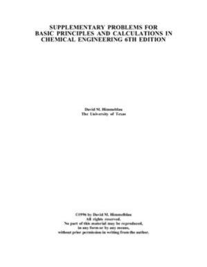 دانلود کتاب Supplementary Problems for Basic Principles and Calculations in Chemical Engineering